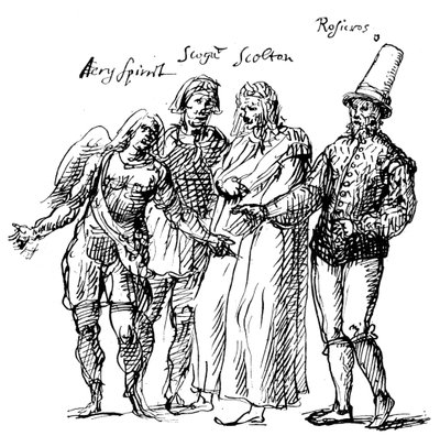 Figure disegnate da Inigo Jones per il masque delle Isole della Fortuna da Unbekannt