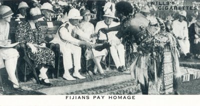 Gli omaggi dei Fijiani, 1927 1937 da Unbekannt