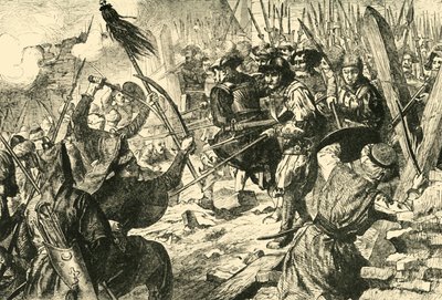 Assalto finale dei Turchi nel loro primo assedio di Vienna 1529, 1890 da Unbekannt