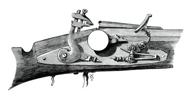Firelock o snaphance da Haddon Hall, Derbyshire, c1620, c1880 da Unbekannt