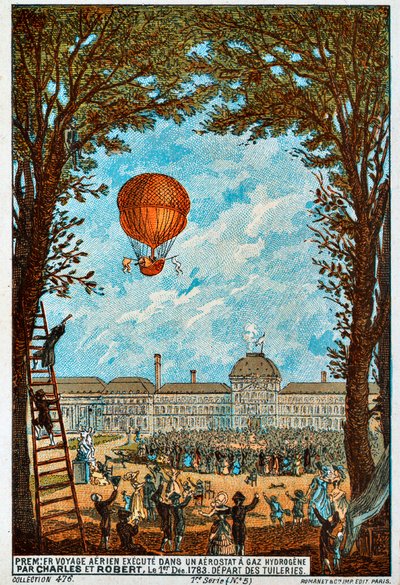 Primo viaggio aereo di Charles e Robert, Parigi, Francia, 1783 da Unbekannt
