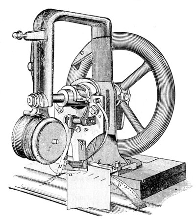 Prima macchina da cucire a punto annodato, inventata da Elias Howe, XIX secolo da Unbekannt
