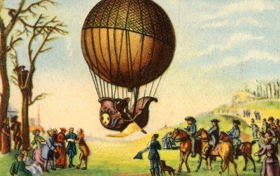 Primo volo con equipaggio di un pallone a idrogeno, Parigi, Francia, 1 dicembre 1783 da Unbekannt