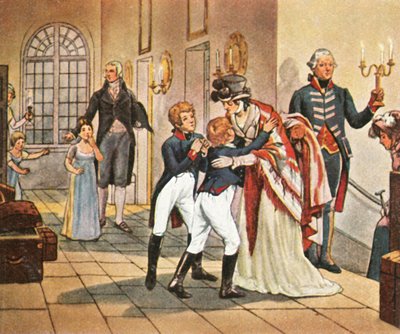 Primo incontro della Regina Luisa e dei suoi figli dopo la battaglia di Jena, 18 ottobre 1806 da Unbekannt