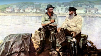 Pescatori, città di pescatori di Molle, sulle scogliere di Kullen nel Kattegat, Svezia, c1923 da Unbekannt
