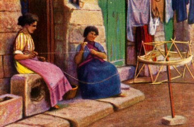 Pescatrici che avvolgono il filo per le reti, Malta, c1928 da Unbekannt