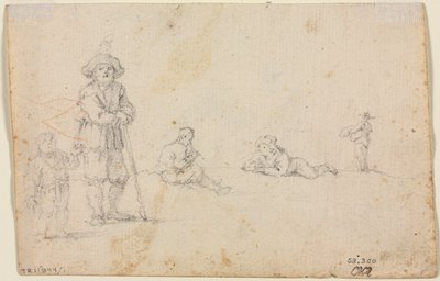 Cinque studi di figure, 1600 da Unbekannt