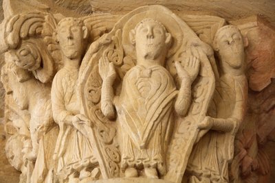 Abbazia di Fleury basilica - capitello del portico raffigurante San Martino, Saint Benoit sur Loire, Francia da Unbekannt