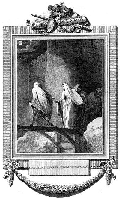 La fuga di Matilda da Oxford, 1142, 1789 da Unbekannt