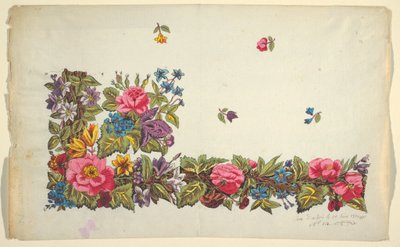 Design floreale per tessuto stampato da Unbekannt