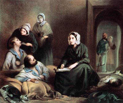 Florence Nightingale, infermiera britannica e riformatrice ospedaliera, all