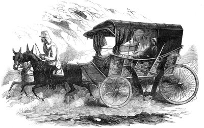 Florence Nightingale nella sua carrozza in Crimea, 1856 da Unbekannt