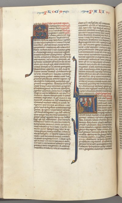 Fol. 148v, Cronache I, iniziale istoriata A, tre discendenti di Adamo, c. 1275-1300 da Unbekannt