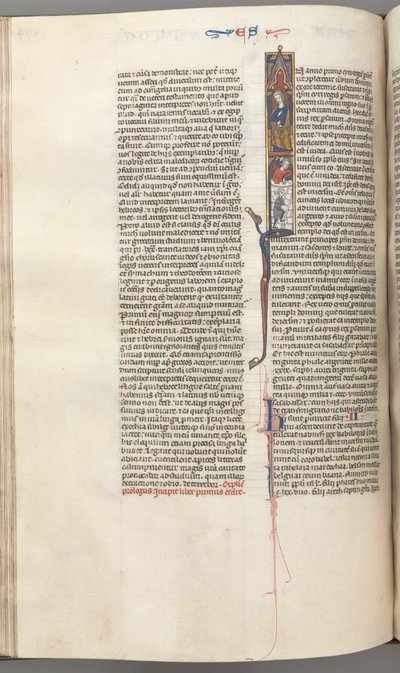 Fol. 174v, Esdra, iniziale istoriata I, Ciro che dirige la costruzione del Tempio, c. 1275-1300 da Unbekannt