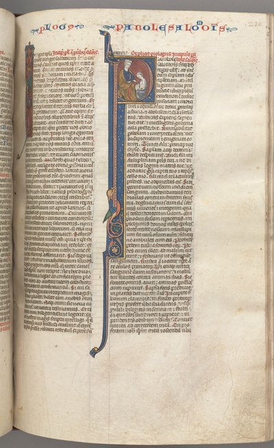Fol. 238r, Proverbi, iniziale istoriata P, Salomone che istruisce Roboamo da Unbekannt