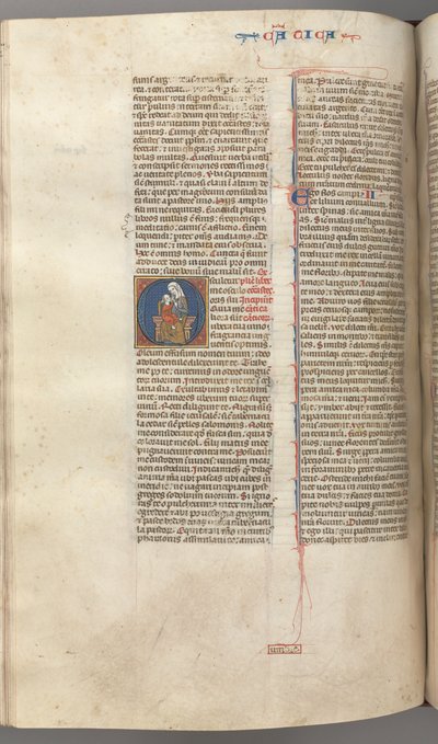 Fol. 249v, Cantico dei Cantici, iniziale istoriata O, la Vergine e il Bambino, c. 1275-1300 da Unbekannt