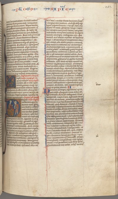 Fol. 251 r, Saggezza, iniziale istoriata D, Salomone che istruisce un soldato, c. 1275-1300 da Unbekannt