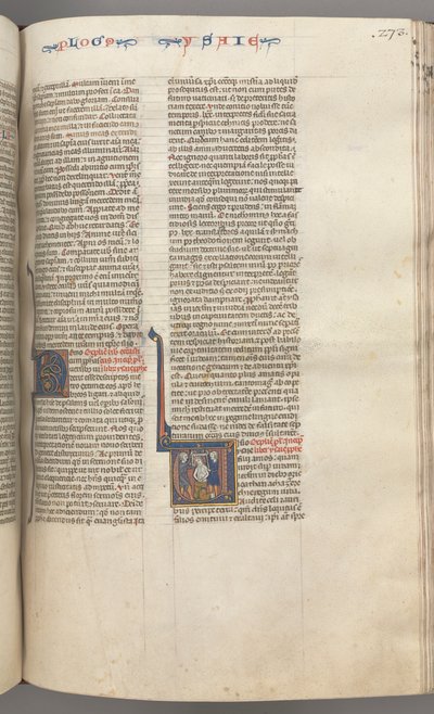 Fol. 273r, Isaia, iniziale istoriata V, il martirio di Isaia, c. 1275-1300 da Unbekannt