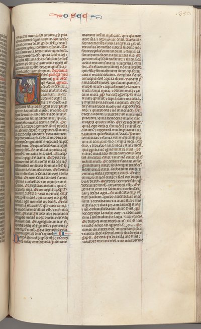 Fol. 350r, Osea, iniziale istoriata V, Osea che predica a tre uomini, c. 1275-1300 da Unbekannt