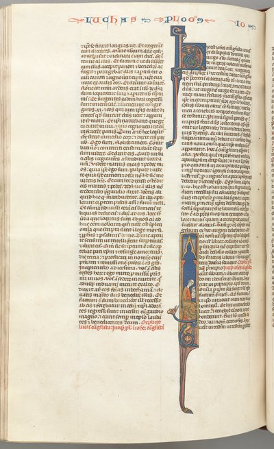 Giovanni, iniziale istoriata I, Giovanni seduto a scrivere da Unbekannt