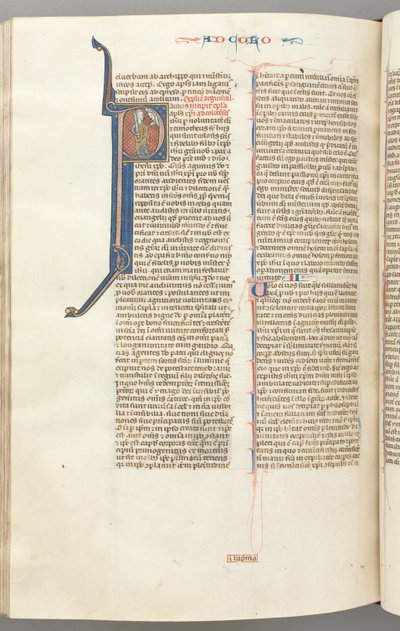 Fol. 453v, Colossesi, iniziale istoriata P, Paolo che parla al busto di Dio sopra da Unbekannt