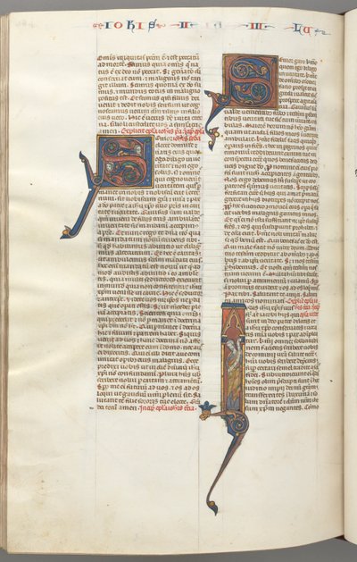Fol. 481v, Giuda, iniziale istoriata I, Giuda in piedi con una pergamena, c. 1275-1300 da Unbekannt