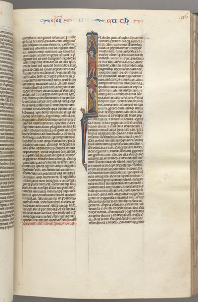 Fol. 96r, Ruth, Iniziale istoriata I con Elimilech e Naomi, c. 1275-1300 da Unbekannt