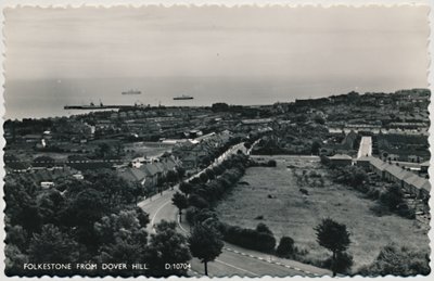 Folkestone da Dover Hill, fine XIX - inizio XX secolo da Unbekannt