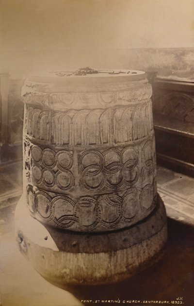 Fonte battesimale, Chiesa di San Martino, Canterbury da Unbekannt