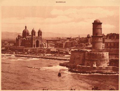 Forte St. Jean e Cattedrale, Marsiglia, 1930 da Unbekannt