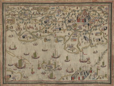 Forte Zeelandia e Provintia e la città di Tainan, XIX secolo da Unbekannt