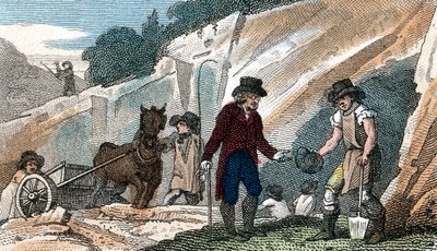 Caccia ai fossili nella cava di gesso di Cherry Hinton, Cambridgeshire, 1822 da Unbekannt