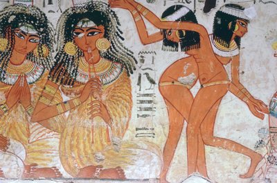 Frammento di pittura murale dalla tomba di Nebamun, Tebe, Egitto, XVIII dinastia, c. 1350 a.C. da Unbekannt