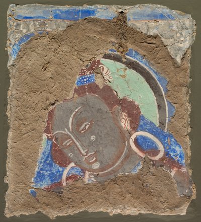 Frammento con una testa di Bodhisattva, 600-650 da Unbekannt