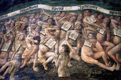 Francia, Tarn, Albi, Cattedrale Sainte-Cecile, affresco del Giudizio Universale, - (1474-fine del XV secolo), la discesa agli inferi, (dettaglio) da Unbekannt