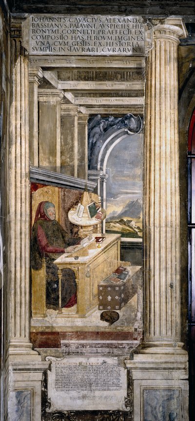 Francesco Petrarca nel suo studio da Unbekannt