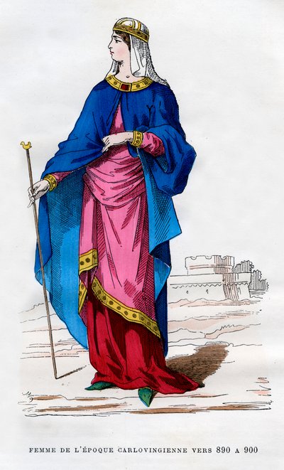 Donna franca del tempo dei Carolingi da Unbekannt