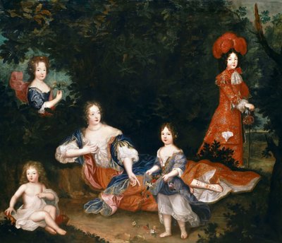 Françoise-Athénaïs de Rochechouart, marchesa di Montespan 1640-1707 e i suoi figli da Unbekannt