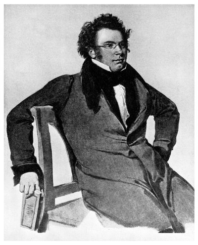 Franz Peter Schubert, compositore austriaco, 1825 da Unbekannt