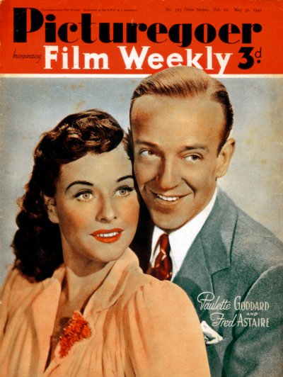 Fred Astaire 1899-1987 e Paulette Goddard 1910-1990, attori, 1941 da Unbekannt