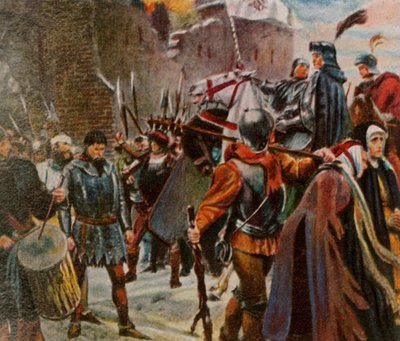 Federico I, Margravio di Brandeburgo, abbatte i Quitzow, 1414, 1936 da Unbekannt