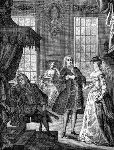 Federico Principe di Galles e la Principessa Augusta di Sassonia-Gotha da Unbekannt