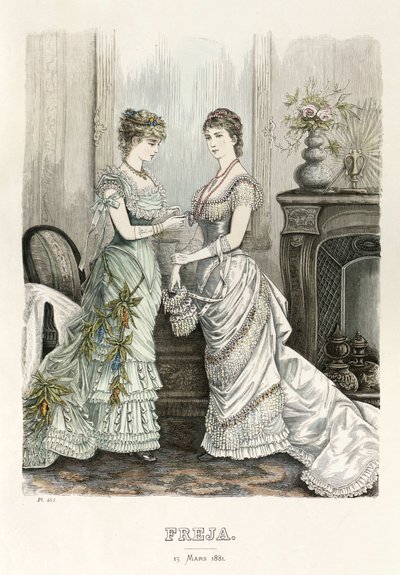 Freja rivista illustrata di moda scandinava 1881, illustrazione n. 6 da Unbekannt