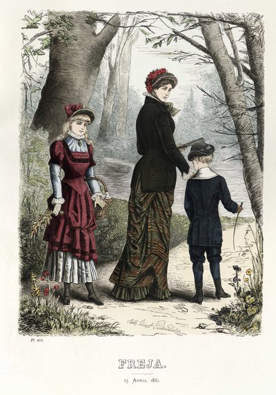 Freja rivista illustrata di moda scandinava 1881, illustrazione n. 8 da Unbekannt