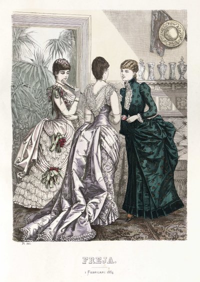 Freja rivista illustrata di moda scandinava 1884, illustrazione n. 3 da Unbekannt