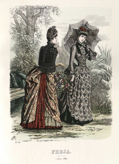 Freja rivista illustrata di moda scandinava 1885, illustrazione n. 13 da Unbekannt