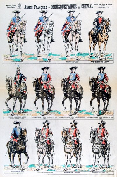 Esercito francese, moschettieri a cavallo, XVII secolo XIX secolo da Unbekannt