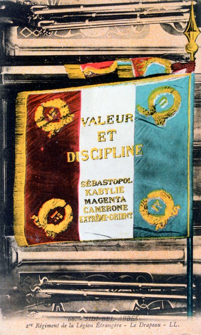 Bandiera della Legione Straniera Francese, Sidi Bel Abbes, Algeria, XX secolo da Unbekannt