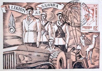 Cartolina della Legione Straniera Francese, 1952 da Unbekannt