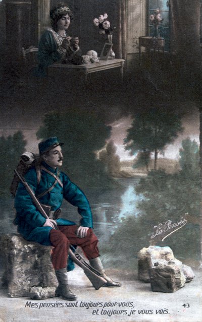 Cartolina francese della Prima Guerra Mondiale da Unbekannt